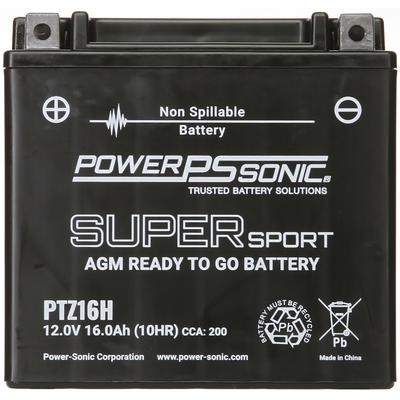 Power Sonic SuperSport Series Factory Activated AGM Battery - PTZ16H